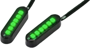 Cyron Convex 6 LED Black Green pair (FR)