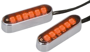 Cyron Convex 6 LED Chrome Amber pair (FR)