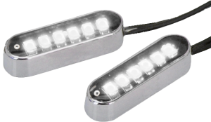 Cyron Convex 6 LED Chrome White pair (FR)