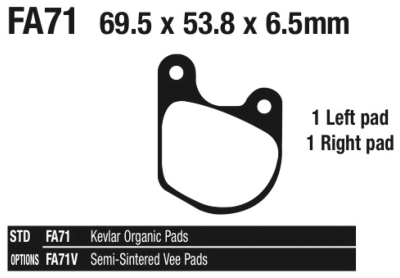 EBC Brake Pads FX/XL 77- Front (FR)