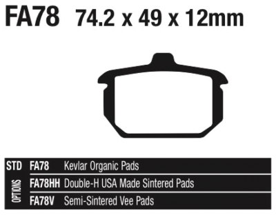 EBC Brake Pads FL/FX/XL 82-up (FR)