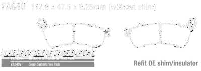 EBC V-Series fr brake pads XL14-22 (FR)