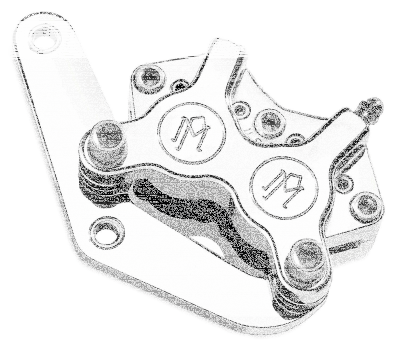PM Front caliper 125x4SL 84-99 chrome (FR)