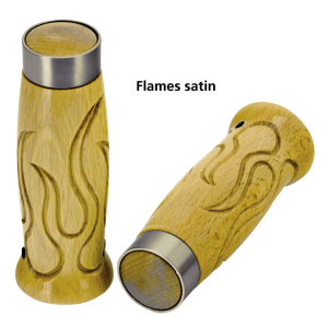Flames style wooden grips satin chr band (FR)