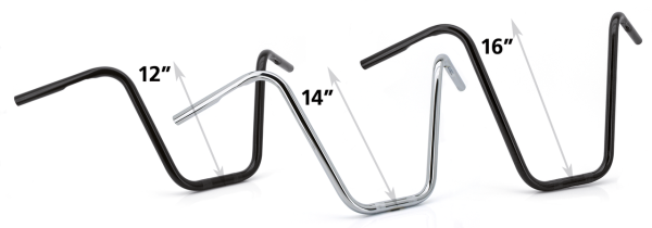 Burly narrow 14" apehanger chrome (FR)