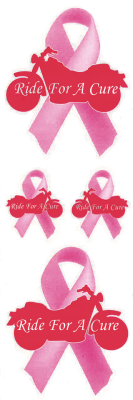 RIDE FOR A CURE 3X10IN DECAL (FR)