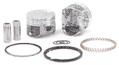 KB hypereutectic XL883 piston kit +.030 (FR)