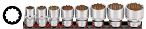 3/8" Socketset inch sizes 8PC on rail (FR)