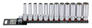 1/2" Socketset 12-point long 12Pc on rai (FR)