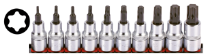 1/2" Socketbitset Torx 10Pc on rail (FR)
