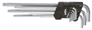 Ball end hex key set extra long 10Pc Met (FR)
