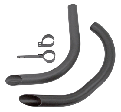 set of dragpipes 45" SV w/brackets,black (FR)