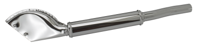 muffler, fishtail, chrome,WL (FR)