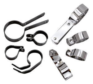 clampset exhaust 4 piece black,WL (FR)