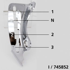 Shifter guide chrome 3 speed, WL (FR)