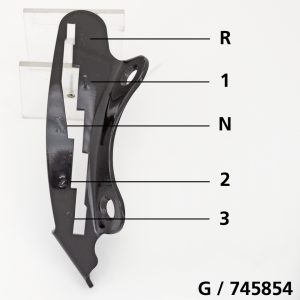 Shifter guide 3+Reverse 37-46 black (FR)