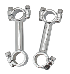 Chrome Dog Bone risers f/36-48 Springers (FR)