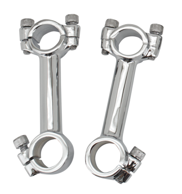 Chrome Dog Bone risers f/36-48 Springers (FR)