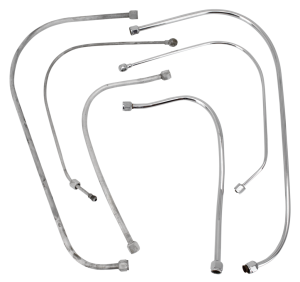 Set of 3 oilpipes steel chrome plated WL (FR)