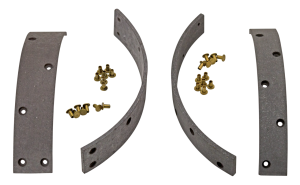 brake linings w/rivets rear W41-52 (FR)