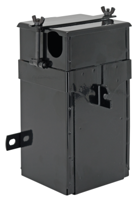 box for battery w/cover and hole for ven