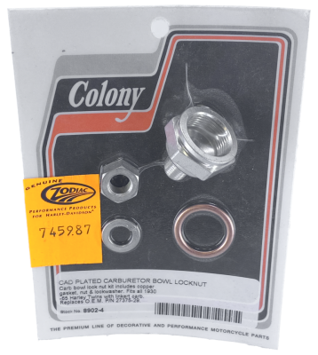 COLONY Linkert bowl lock nut kit, White (FR)