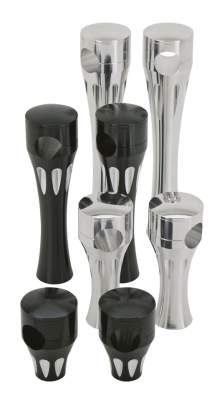 2" slotted black risers