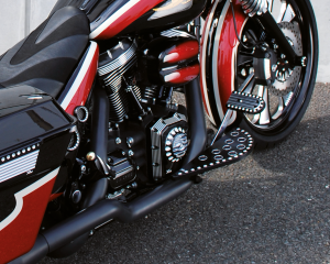 Large pedal for FLH/T86up BLACK & MACHIN