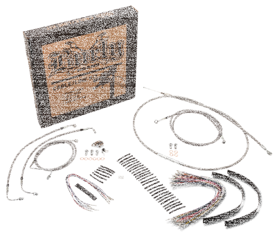 Cable kit braided St 18" bar FLT/FLHR00- (FR)