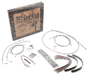 Cable kit braided St 15" bar ABS FLHT08- (FR)