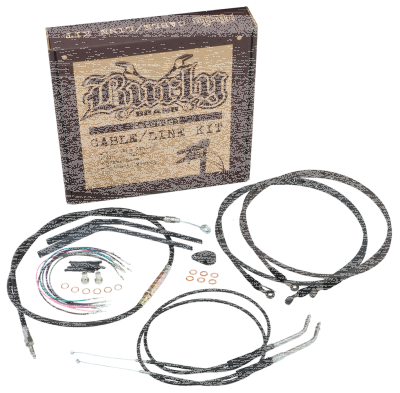 Cable kit black 18" bar ABS FLST+FXSB11- (FR)
