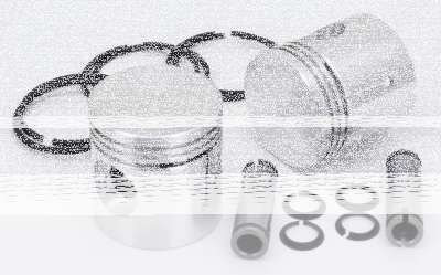 Pistons w/Import rings 45CI +.09" set/2 (FR)