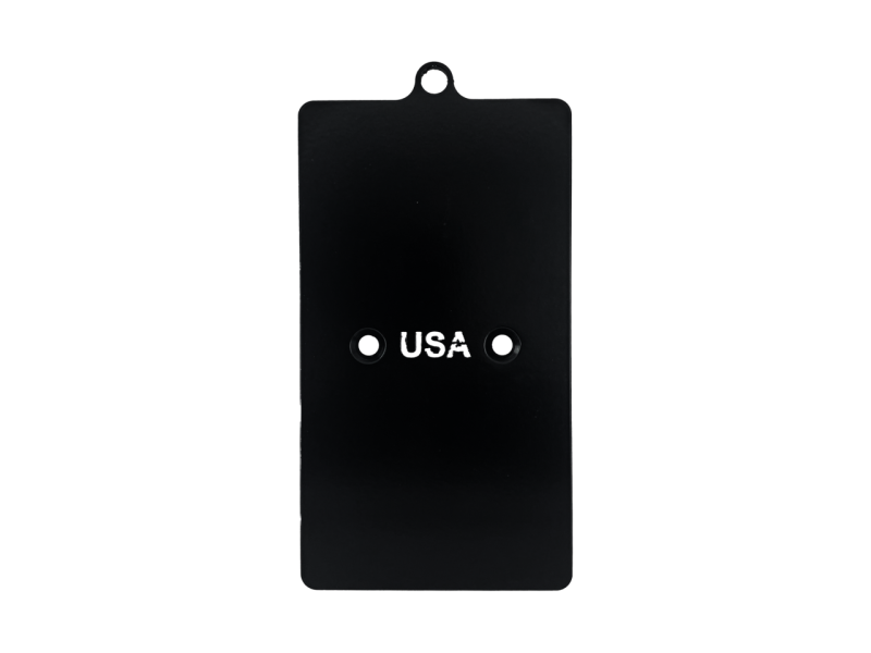 Blk License plate USA (FR)
