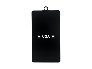 Blk License plate USA