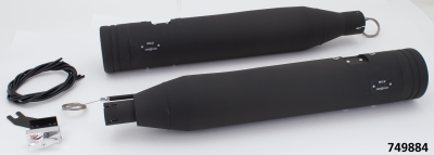 MCJ 120 Striped End Cap FLH/T21-Up Blk (FR)