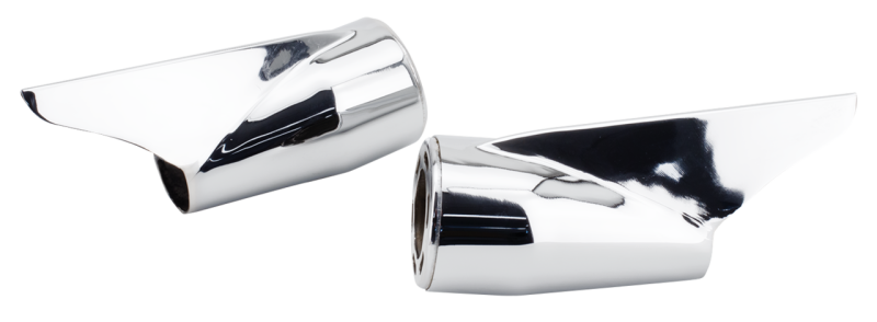 MCJ End Caps Royal 80 Long Finned Chrome (FR)