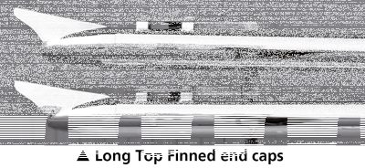 MCJ End Caps Royal 80 Long Finned Chrome (FR)