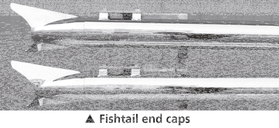 MCJ End Caps Royal 80 Fishtail Chrome (FR)