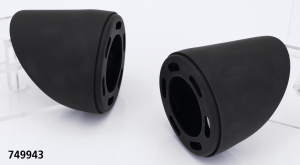 MCJ End Caps Royal 80 Short Tapered Blk (FR)