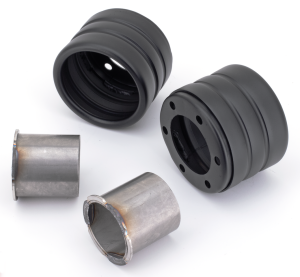 MCJ End Caps Race 90 Striped Black (FR)