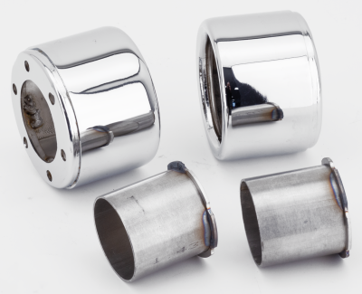 MCJ End Caps Race 90 Straight Chrome (FR)