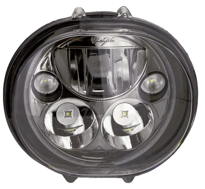 Vision X oval 5.75" Blk with halo single (FR)