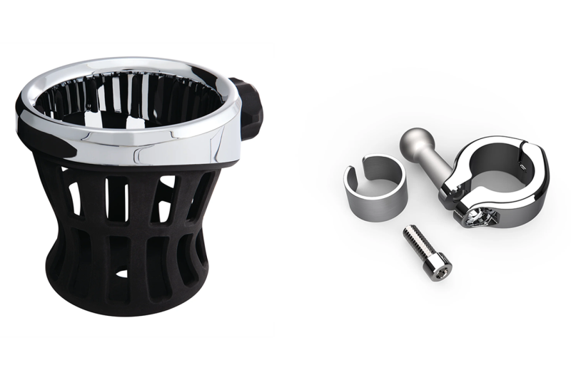 Drink Holder 7/8"+1" bars Chrome (FR)