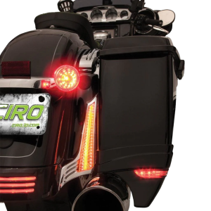 Saddlebag blk fillers w/lghts FLH/T14-UP (FR)