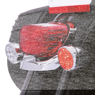 Fang Signal Light Inserts RED Chrome (FR)