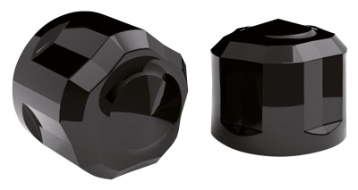 Diamond Cut Crown Bolt Cap Kit M8 black (FR)