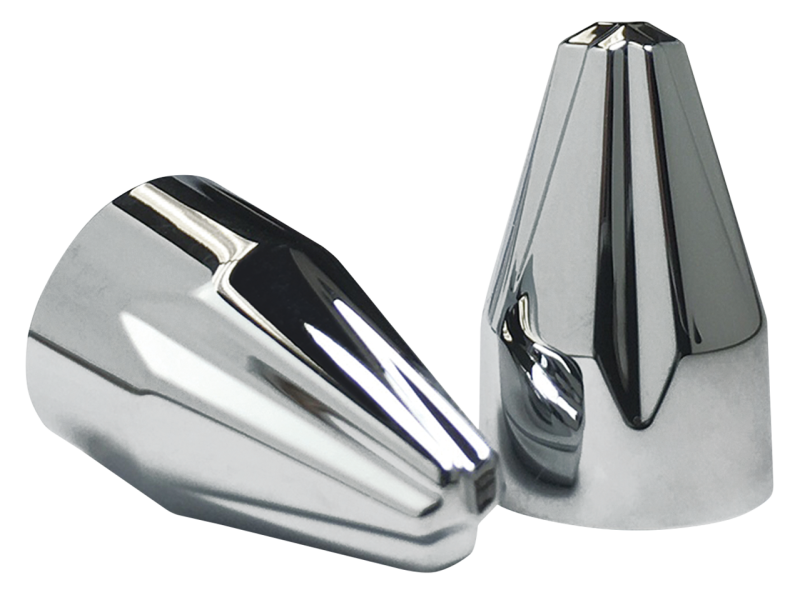 Fluted Spike Bolt Cap Kit for M8 Chrome (FR)