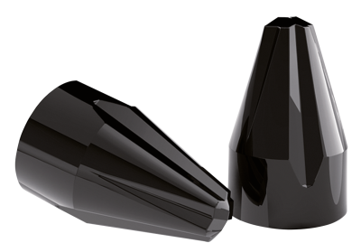 Fluted Spike Bolt Cap Kit for M8 Black (FR)