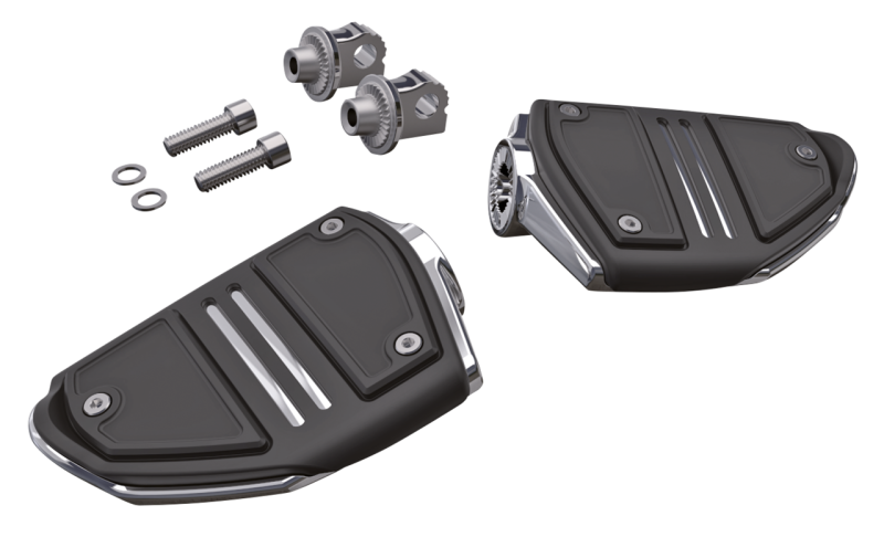 Twin Rail pegs CHROME W/STD MALE MOUNT (FR)