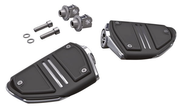 Twin Rail pegs CHROME W/STD MALE MOUNT (FR)